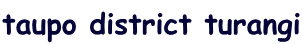 taupo district turangi